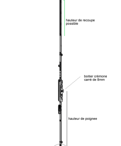 CrĂ©mone MACO boitier 6,5 pour fenĂȘtre OB